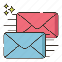 email, messages, letters