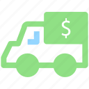 currency, dollar, dollar van, money, truck, van