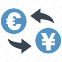 euro, exchange, yen, currency