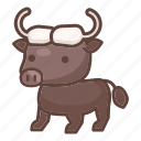 animal, bison, buffalo, bull, cartoon, mammal, wildlife