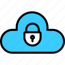 cloud, data, database, lock, protection, security, storage