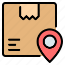 box, delivery, location, package, pin, placeholder, tracking