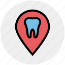 dental, dentist, dentistry, map pointer, marker pin, stomatology