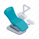 chair, dental, equipment, hygiene, isometric, medical, tool