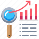 analysis, graph, magnify, report, research