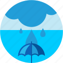 cloud, disaster, flood, umbrella, waterdrops