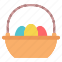 basket, easter, egg, paschal