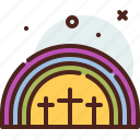 christianity, church, rainbow, resurrection