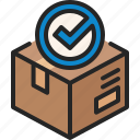 check, verification, checkmark, done, approve, goods, parcel