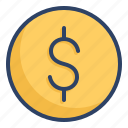 cash, coin, currency, dollar, finance, money, sign