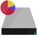 drive, pie, chart, hardware, shading, data