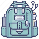 backpack, bag, camping, school