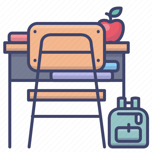 Chair, desk, learn, school icon - Download on Iconfinder