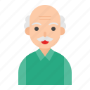 elder, avatar, grandpa, bald, grey hair, mustache, granduncle