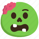 zombie, emoticon, smiley, dead, evil