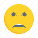 face, emoji, emoticon, angry, smiley