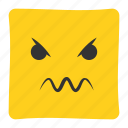 angry, emoji, emoticon, emotion, expression, face, furious