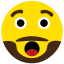 amazed, beard, emoji, face 