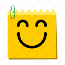 emoticon, happy, label, smile, stickers