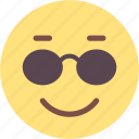 cool, emoji, emoticon, emotion, feeling, smile, smiley