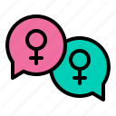 feminism, woman, feminist, women, chat bubble, conversation, talking