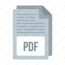 document, extensiom, file, format, pdf, pdf icon