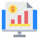 financial, graph, money, monitor