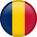 chad, circle, country, flag, nation