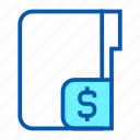 computer, document, dollar, file, folder, money, ui