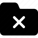 folder, delete, cross, storage, data