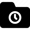 folder, time, clock, storage, data
