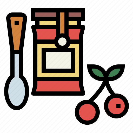 Breakfast, cherry, food, jam icon - Download on Iconfinder