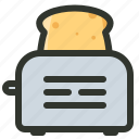 appliance, bread, food, toast, toaster