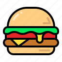 burger, hamburger, fast food, cheeseburger