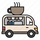 coffee, food, truck, beverage, drink, delivery