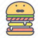 burger, cheeseburger, eat, meat