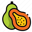 papaya, fresh, fruit, healthy, vegetarian, diet, vitamin