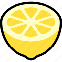 citrus, food, fresh, fruit, half, lemon, sour