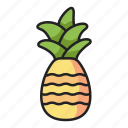 pineapple, fruit, tropical, food