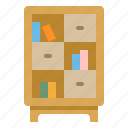 books, cabinet, furniture, library, shelf