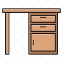 cabinet, desk, drawer, furniture, table