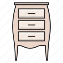 cabinet, drawer, furniture, interior, wood