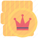 coin, king, crown, gold, money, game, prize