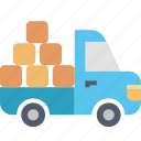 delivery, box, car, package, shipping, transportation, truck