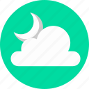 cloud, cloudy, moon