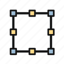 block, chain, connection, link, square