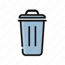 bin, can, delete, garbage, remove, trash