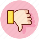 disapprove, dislike, gesture, unlike, down, thumb