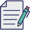 clipboard, text sheet, pen, edit, task