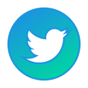 circle, gradient, gradient icon, social media, twitter